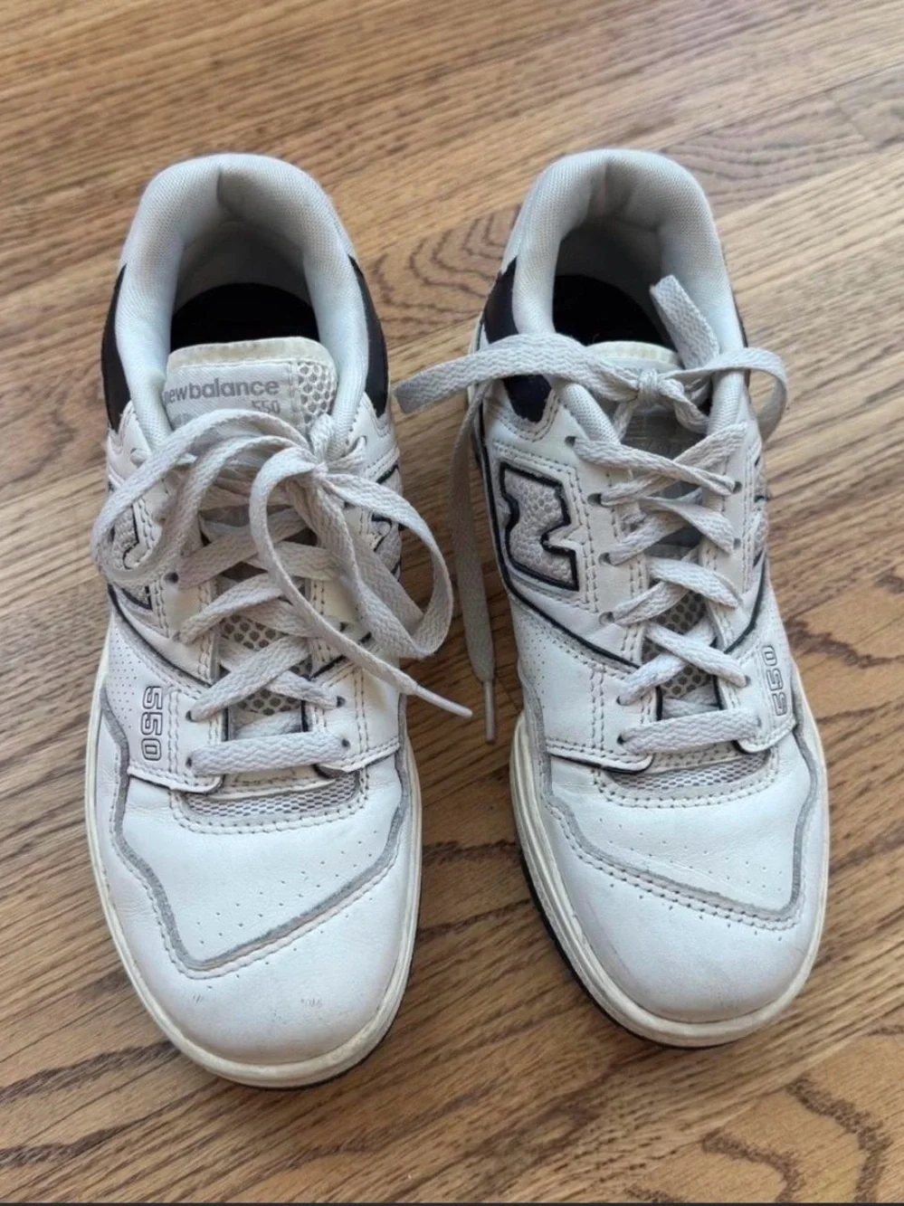 New Balance White and Black 550 Women’s Sneakers